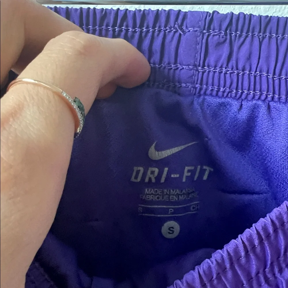 Nike Women's Athletic Shorts in Purple and Black - Picture 2 of 4